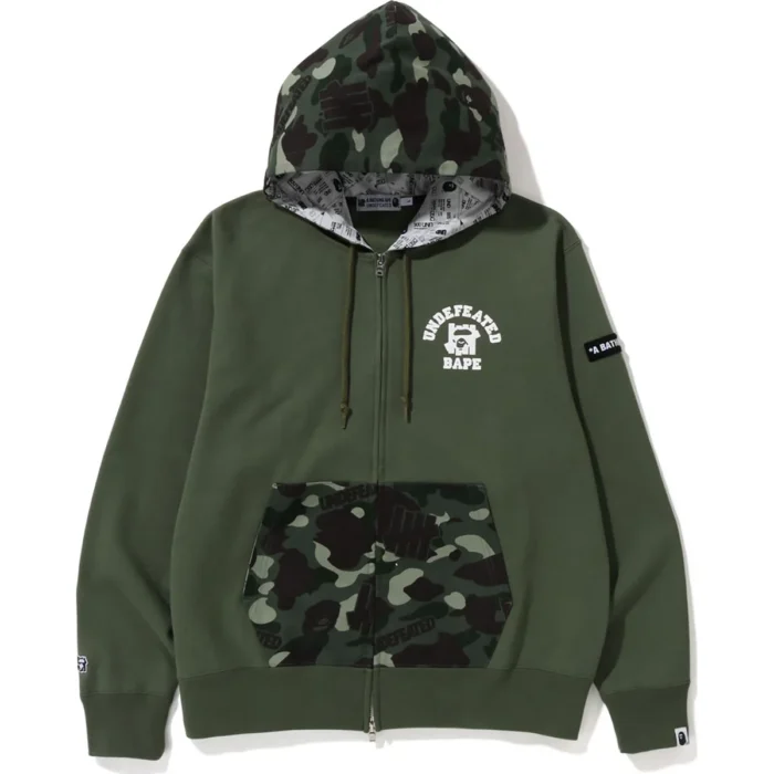 BAPE X UNDEFEATED CAMO RELAXED ZIP HOODIE