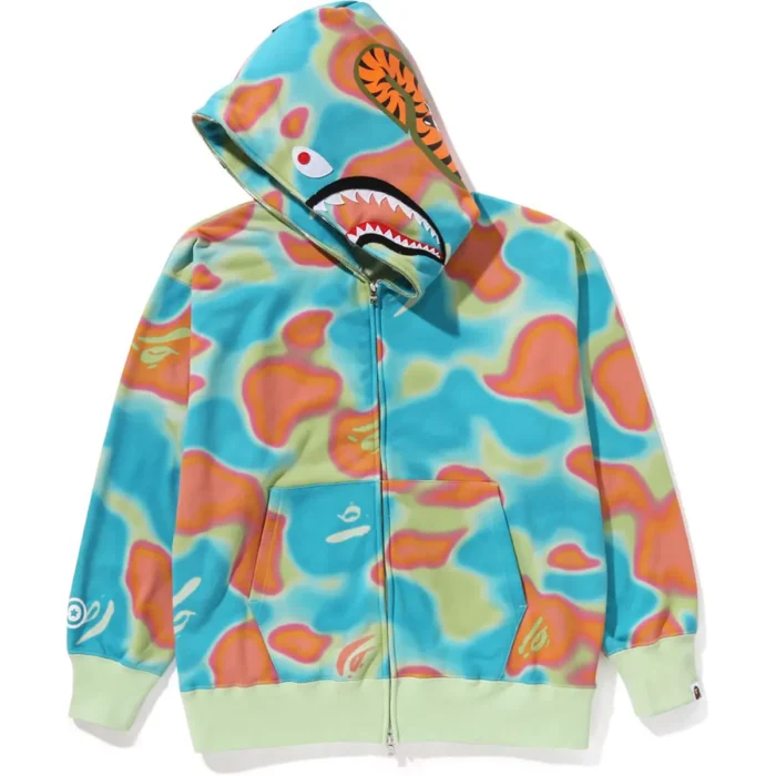 Liquid Camo Shark Relaxed Fit Full Zip Hoodie - Image 2