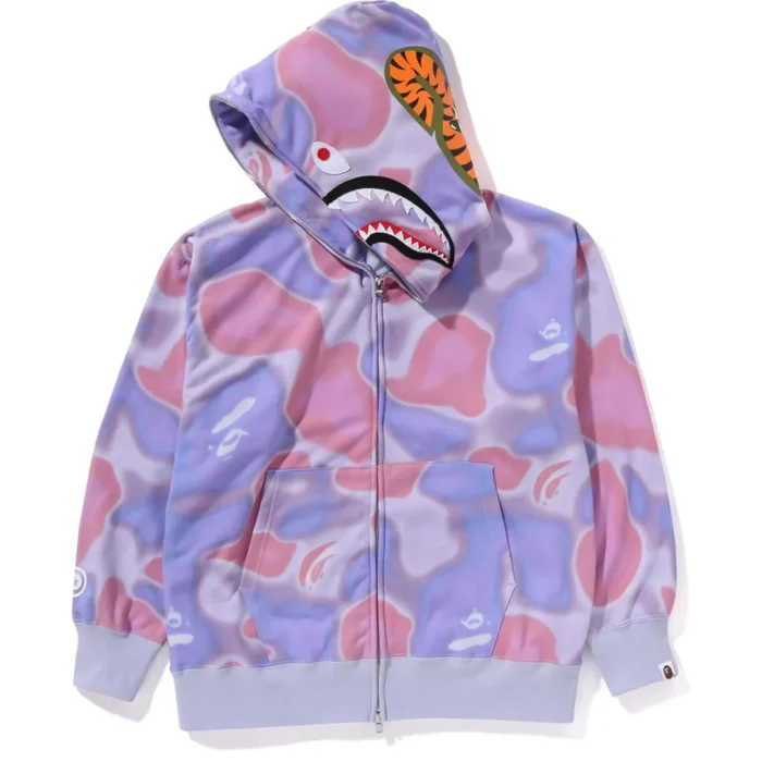 Liquid Camo Shark Relaxed Fit Full Zip Hoodie - Image 3