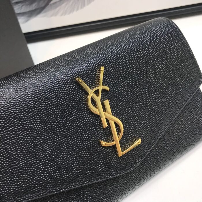 Saint Laurent Uptown Chain Wallet Black For Women 7.4in/19cm YSL 6077881GF0J1000 - Image 7