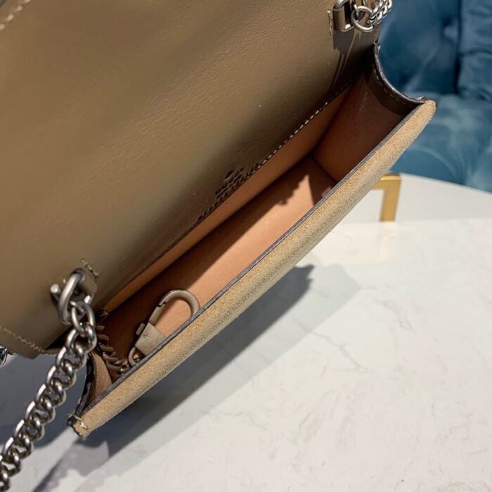 Gucci Dionysus Super Mini Bag Emerald GG Supreme Canvas Made Using An Earth-Conscious Process With Taupe Detail For Women 6.5in/16.5cm GG ‎476432 KHNRN 8642 - Image 9