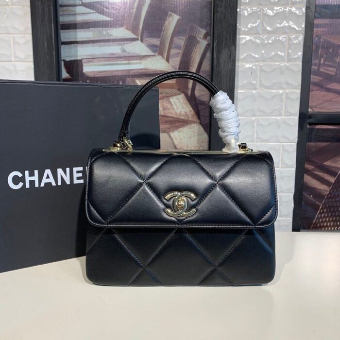 Chanel Trendy CC Bag Black For Women, Women’s Handbags, Shoulder And Crossbody Bags 10.2in/26cm - Image 2