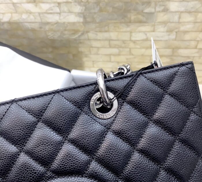 Chanel Classic Tote Bag Silver Hardware Black For Women 13.3in/34cm - Image 4