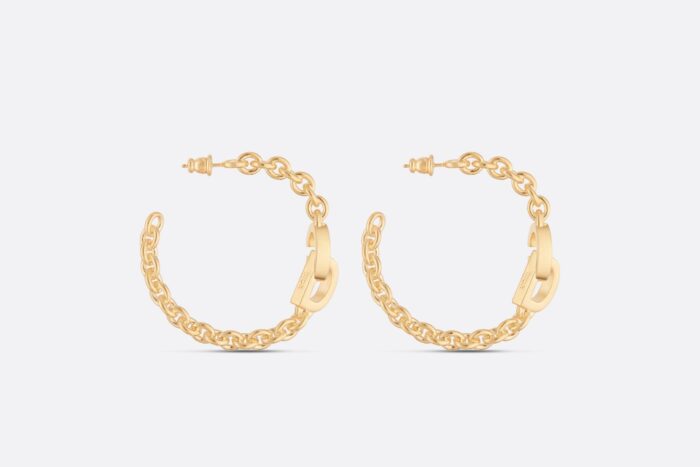 Dior CD Lock Earrings Gold For Women E2315WOMMT_D300 - Image 4