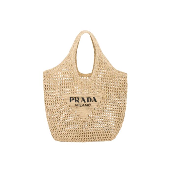 Prada Raffia Tote Bag Beige For Women 1BG424_2A2T_F0018_V_OOO – 20 Inches / 51 Cm