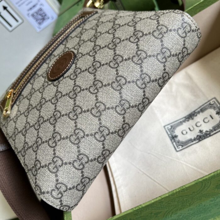 Gucci Supreme Messenger Bag Beige And Ebony GG Supreme Canvas For Women 9.3in/23.5cm GG 681021 92THG 8563 - Image 9