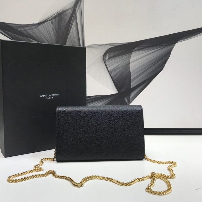 Saint Laurent Uptown Chain Wallet Black For Women 7.4in/19cm YSL 6077881GF0J1000 - Image 2