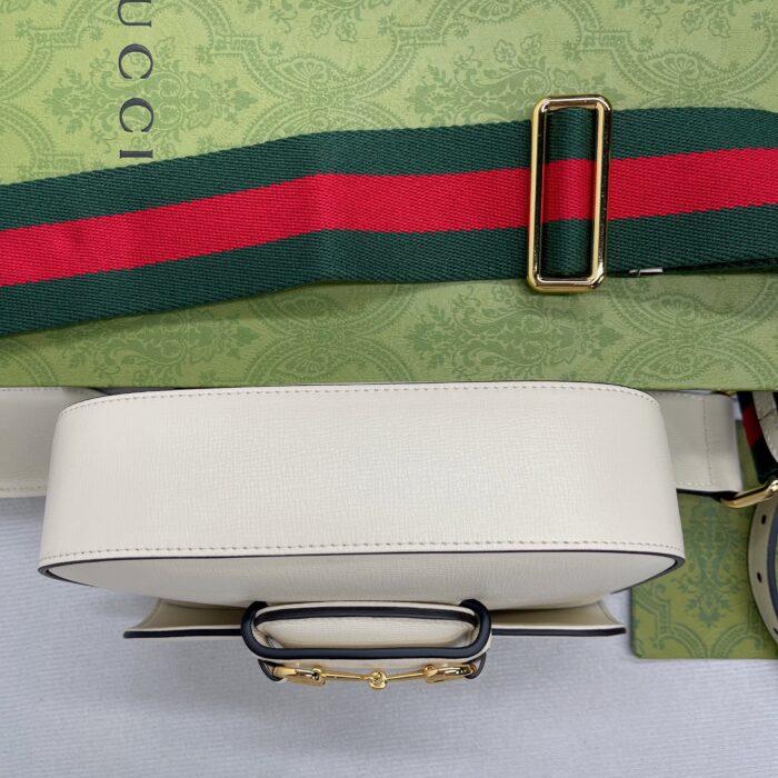 Gucci Horsebit 1955 Mini Bag White For Women, Women’s Bags 8in/21cm GG 658574 18YSG 9068 - Image 8