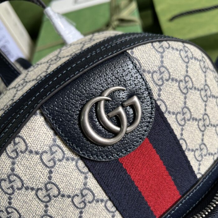 Gucci Ophidia GG Small Backpack Beige And Blue GG Supreme Canvas For Women 11.5in/29cm Beige - Image 7