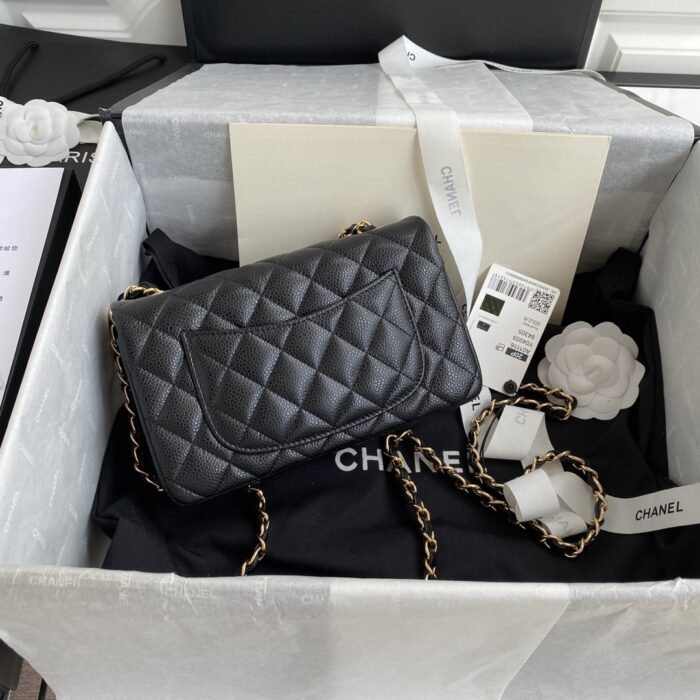 Chanel Mini Classic Handbag Black For Women 20cm/7.9in - Image 2