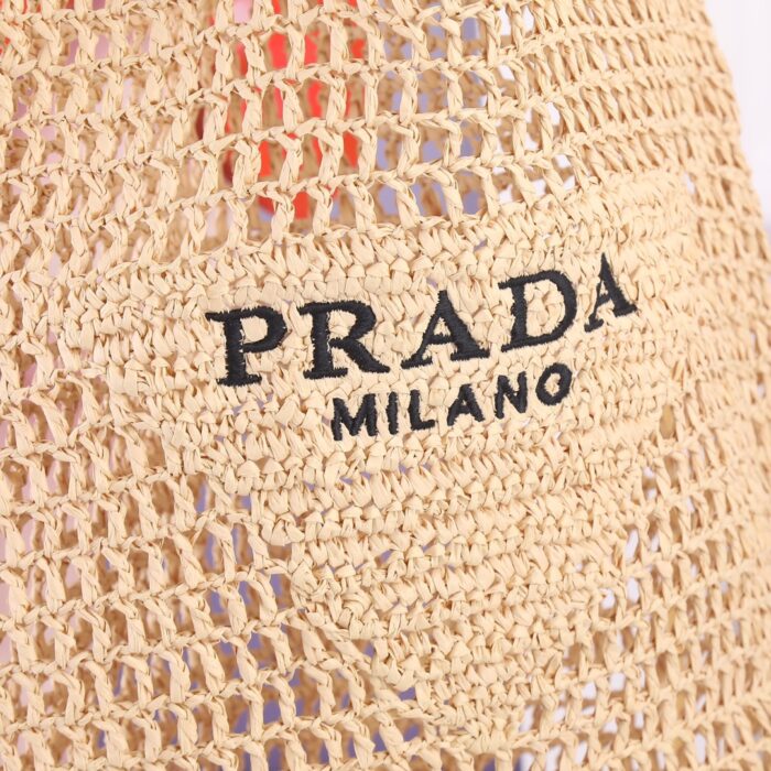 Prada Raffia Tote Bag Beige For Women 1BG424_2A2T_F0018_V_OOO – 20 Inches / 51 Cm - Image 4