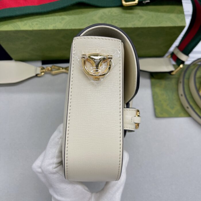 Gucci Horsebit 1955 Mini Bag White For Women, Women’s Bags 8in/21cm GG 658574 18YSG 9068 - Image 12