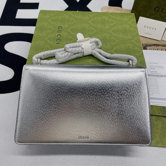 Gucci Dionysus Small Shoulder Bag Silver For Women, Women’s Bags 10in/26cm GG 499623 1TRBN 8173 - Image 9