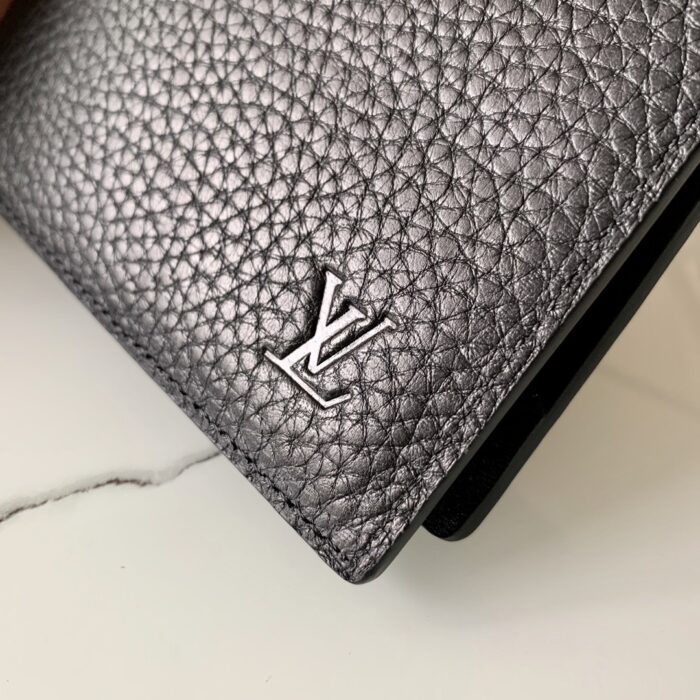 Louis Vuitton Slender Wallet Taiga Black For Men, Men’s Wallet 4.3in/11cm LV M30539 - Image 3