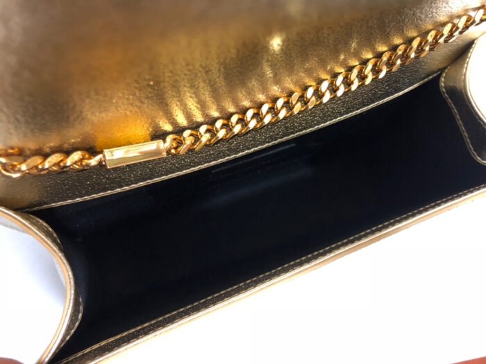 Saint Laurent Kate Chain Wallet With Tassel Yellow Copper For Women 10.2in/26cm YSL - Image 3