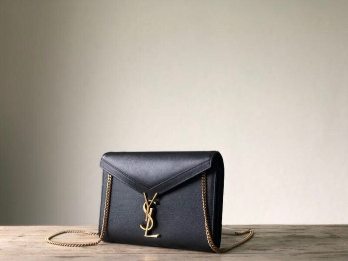 Saint Laurent Cassandra Flap-Front Crossbody Bag Black For Women 8.7in/22cm YSL  - Image 2