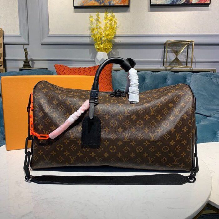 Louis Vuitton Keepall Bandouliere 50 Monogram Solar Ray Canvas Black/Orange By Virgil Abloh For Men, Men’s Bags, Travel Bags 19.7in/50cm LV M44471 - Image 2