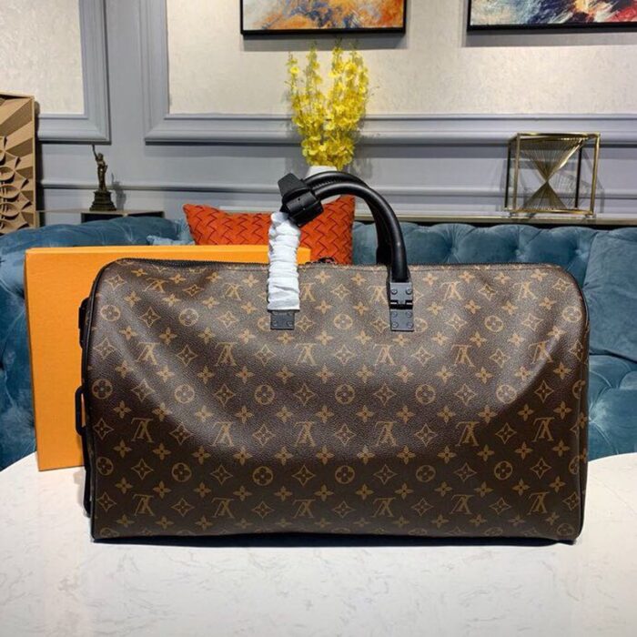 Louis Vuitton Keepall Bandouliere 50 Monogram Solar Ray Canvas Black/Orange By Virgil Abloh For Men, Men’s Bags, Travel Bags 19.7in/50cm LV M44471 - Image 4