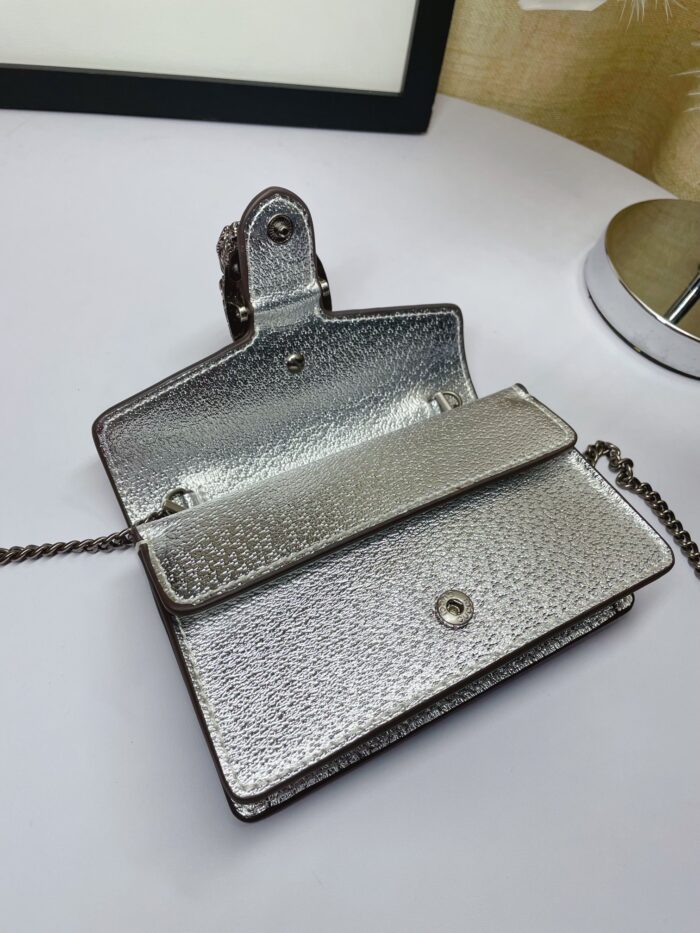 Gucci Dionysus Super Mini Bag Silver For Women, Women’s Bags 6.5in/17cm GG 476432 1TRBN 8173 - Image 2