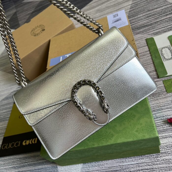 Gucci Dionysus Small Shoulder Bag Silver For Women, Women’s Bags 10in/26cm GG 499623 1TRBN 8173 - Image 12