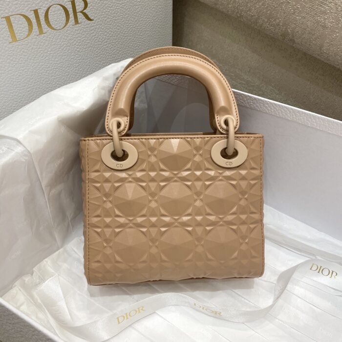 Christian Dior Mini Lady Bag Beige For Women 6.5in/17cm - Image 7