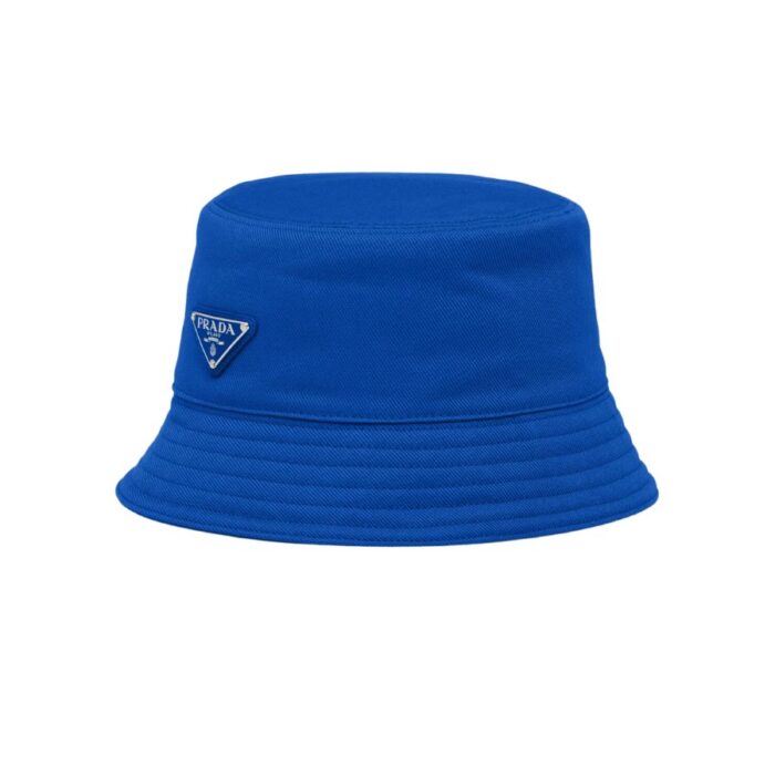 Prada Drill Bucket Hat Blue For Women- 2HC137_2DXI_F0013