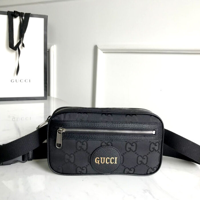 Gucci Gucci Off The Grid Belt Bag Black GG ECONYL® For Men  9.5in/24cm GG 631341 H9HBN 1000