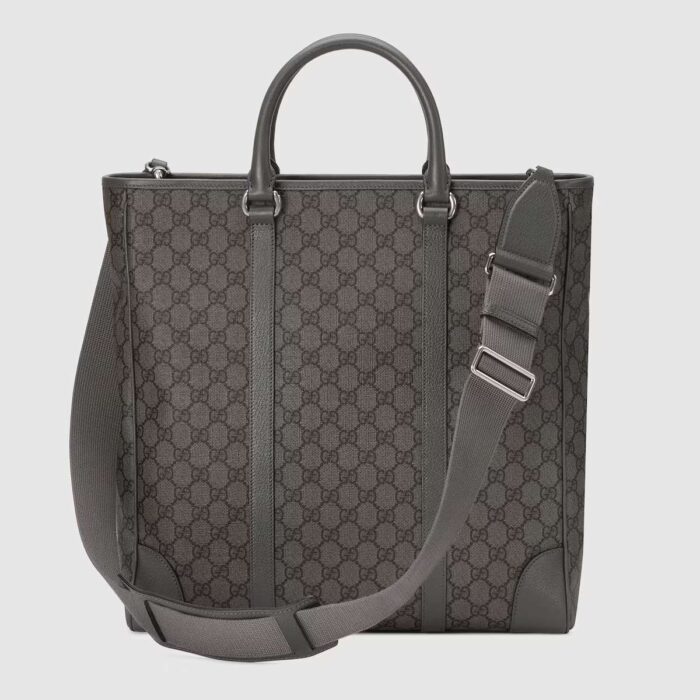 Gucci Ophidia Medium Tote Grey And Black Bag For Men 763316 FACJY 1244- 15 Inches/ 38 Cm - Image 5