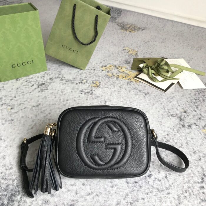 Gucci Soho Small Disco Bag Black For Women 8in/21cm GG 308364 - Image 9