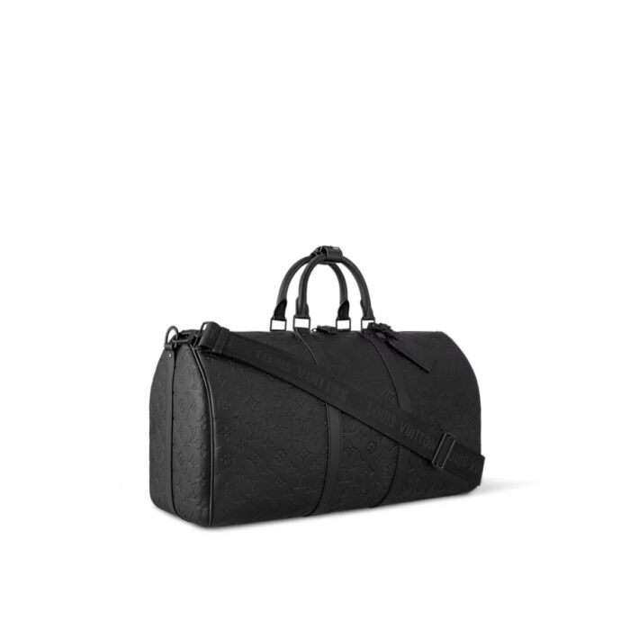 Louis Vuitton Keepall Bandoulière 50 Monogram Shadow For Men, Men’s Travel Bags 19.7in/50cm LV M44810 - Image 2