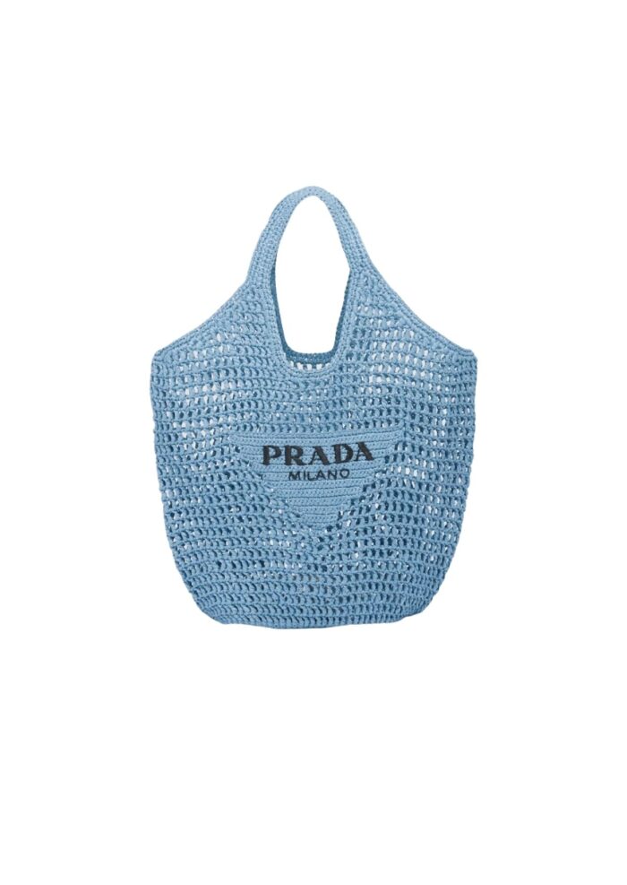 Prada Raffia Tote Bag Blue For Women 1BG424_2A2T_F0076_V_OOO