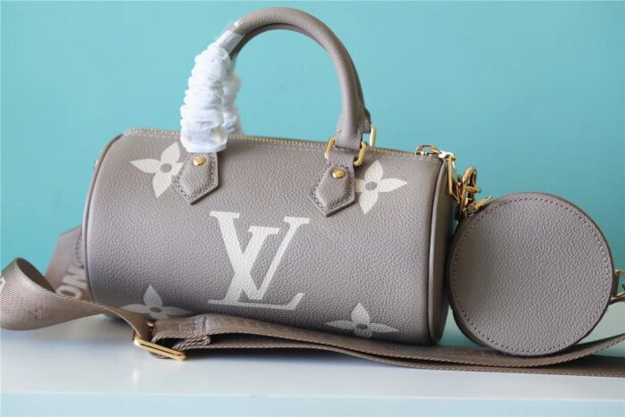 Louis Vuitton Papillon BB Monogram Empreinte Tourterelle / Creme Beige For Women, Women’s Handbags, Shoulder Bags And Crossbody Bags 7.9in/20cm LV M46031 - Image 3