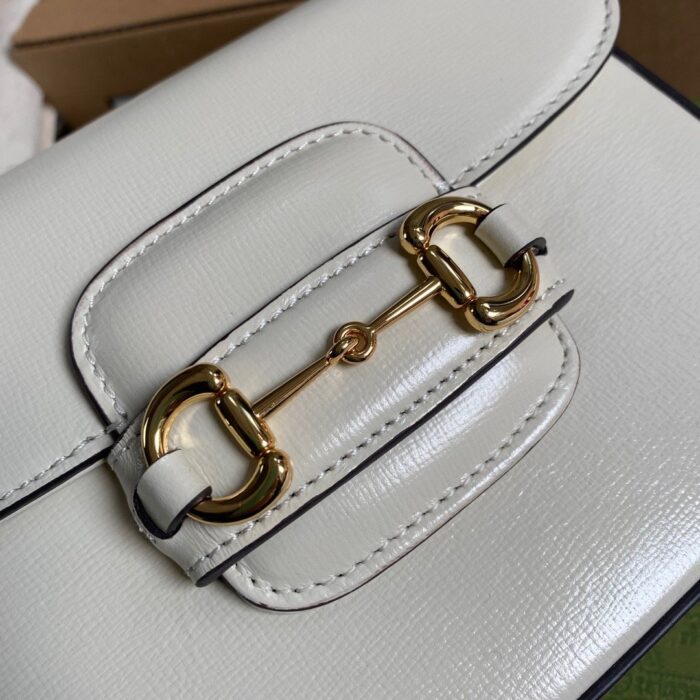 Gucci Horsebit 1955 Mini Bag White For Women, Women’s Bags 8in/21cm GG 658574 18YSG 9068 - Image 13