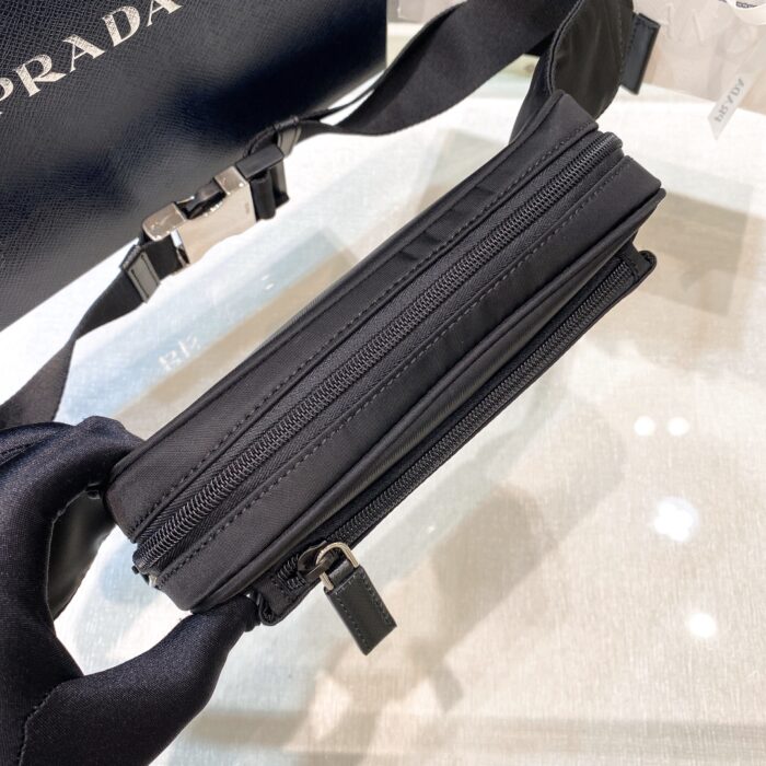 Prada Re-Nylon And Saffiano Belt Bag Black For Women, Women’s Bags 8.2in/21cm 2VL977_2DMG_F0002_V_WOO - Image 3