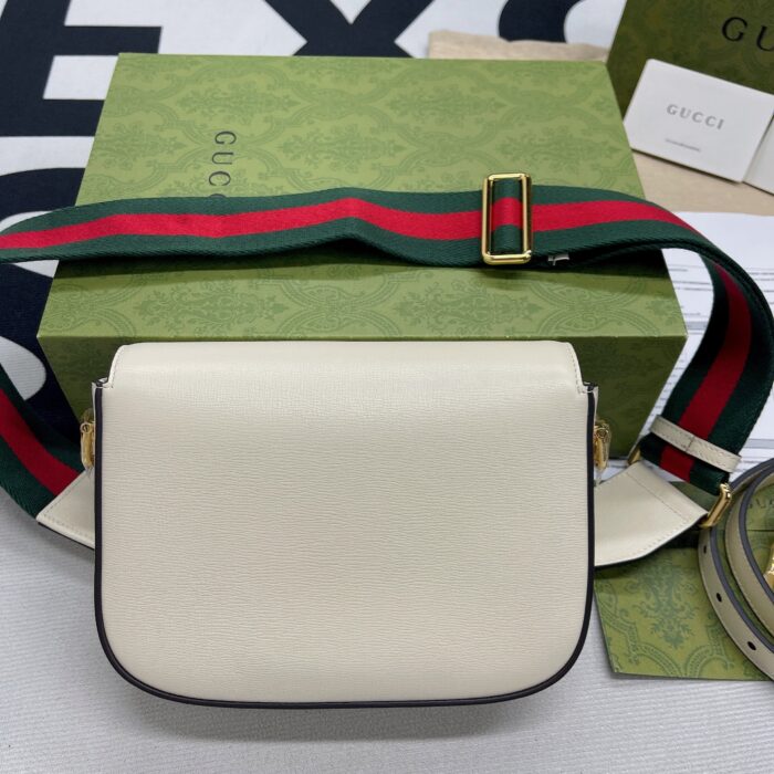 Gucci Horsebit 1955 Mini Bag White For Women, Women’s Bags 8in/21cm GG 658574 18YSG 9068 - Image 15