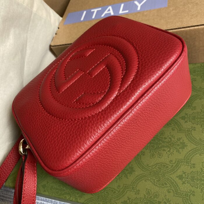 Gucci Soho Small Disco Bag in Red for Women, Shoulder and Crossbody Bags, 8in/21cm, GG 308364 - Image 3