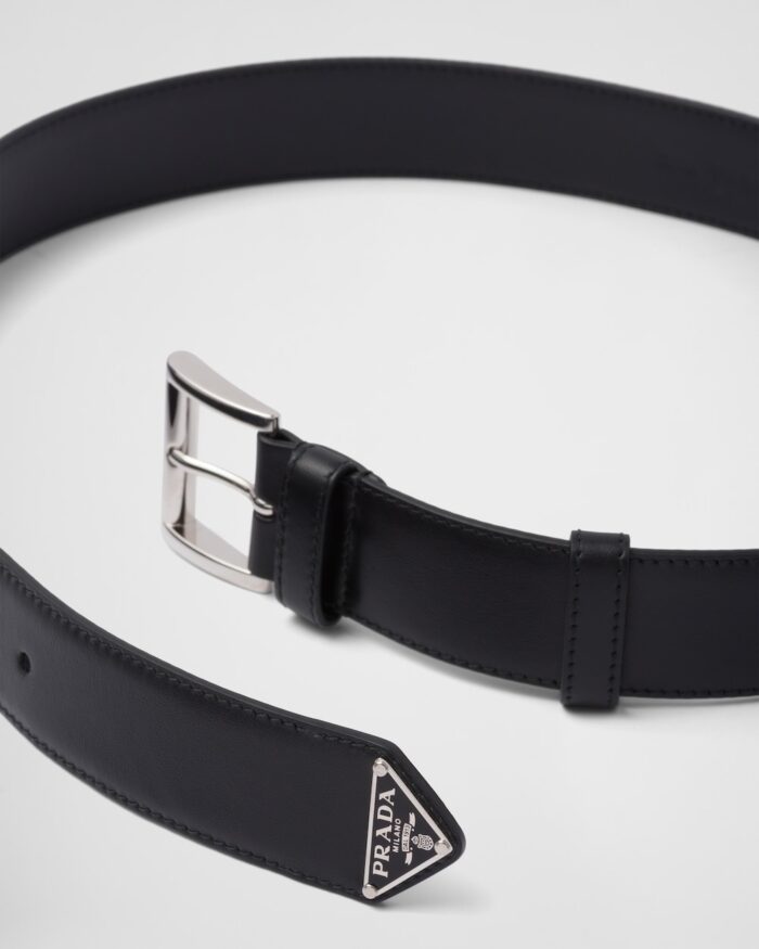 Prada Leather Belt Black For Women 1CC545_8NQ_F0002 - Image 2