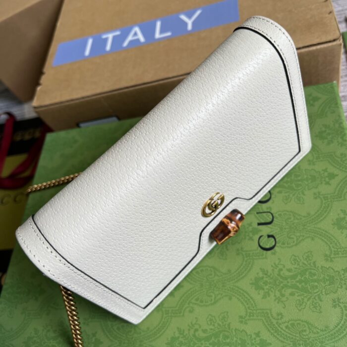 Gucci Diana Mini Bag With Bamboo White For Women, Women’s Bags 7.5in/19cm GG  - Image 3