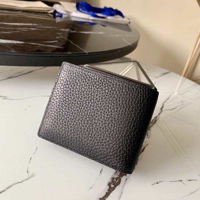 Louis Vuitton Slender Wallet Taiga Black For Men, Men’s Wallet 4.3in/11cm LV M30539