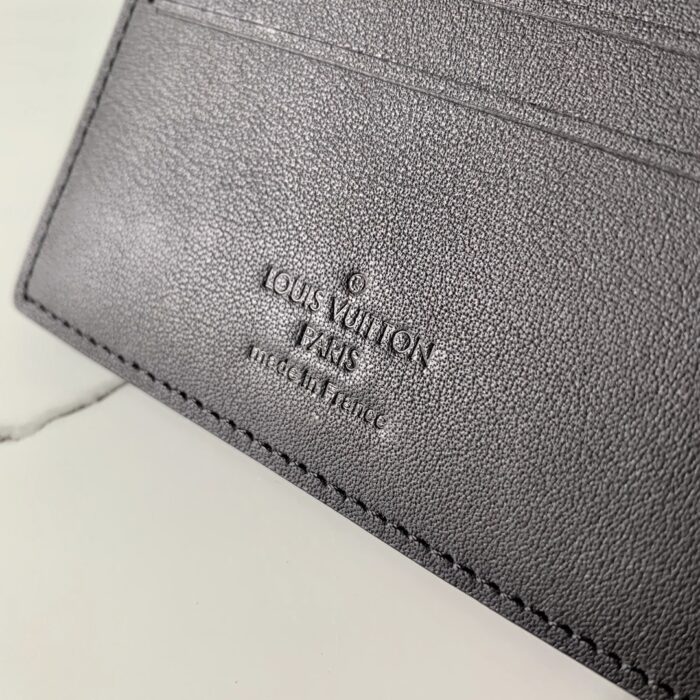 Louis Vuitton Slender Wallet Taiga Black For Men, Men’s Wallet 4.3in/11cm LV M30539 - Image 2