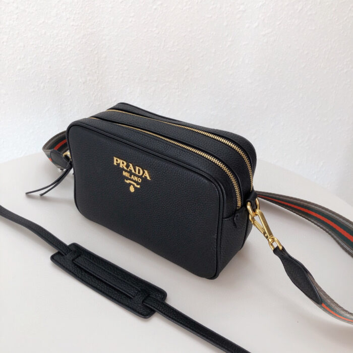 Prada-Medium Camera Bag With Gold Tone Hardware In Black For Women 8.6in/ 22cm - Image 3